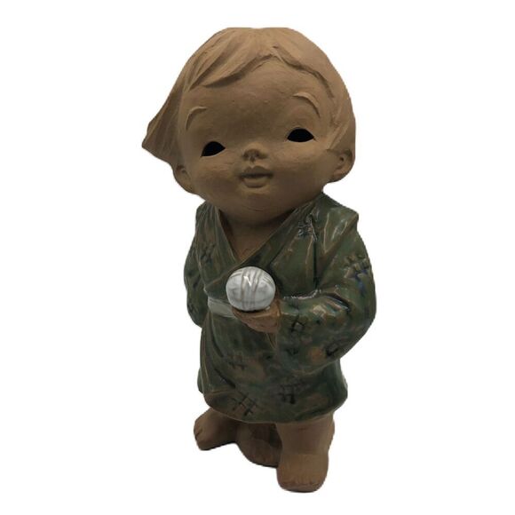 Vintage Terracotta Japanese Red Clay Pottery Figurine Sculpture Collectible Art - Picture 1 of 13